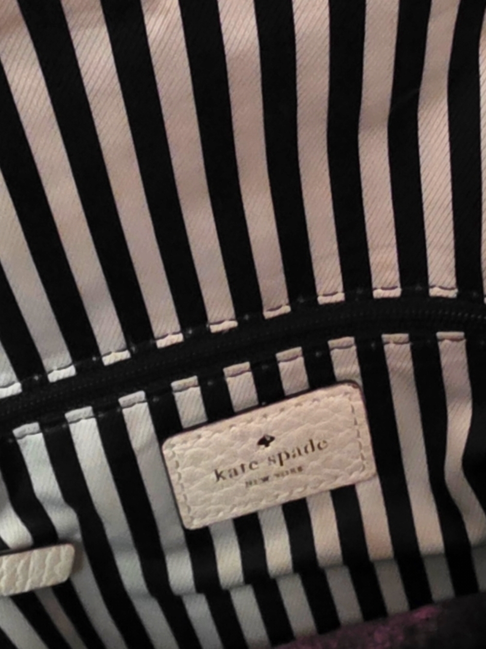 kate spade Two-Tone White & Light Gray Leather Crossbody Bag - Picture 11 of 15